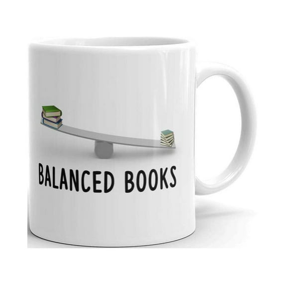 Balanced Books Accountant Bookkeeper Coffee Tea Ceramic Mug Office Work Cup Gift 15 oz