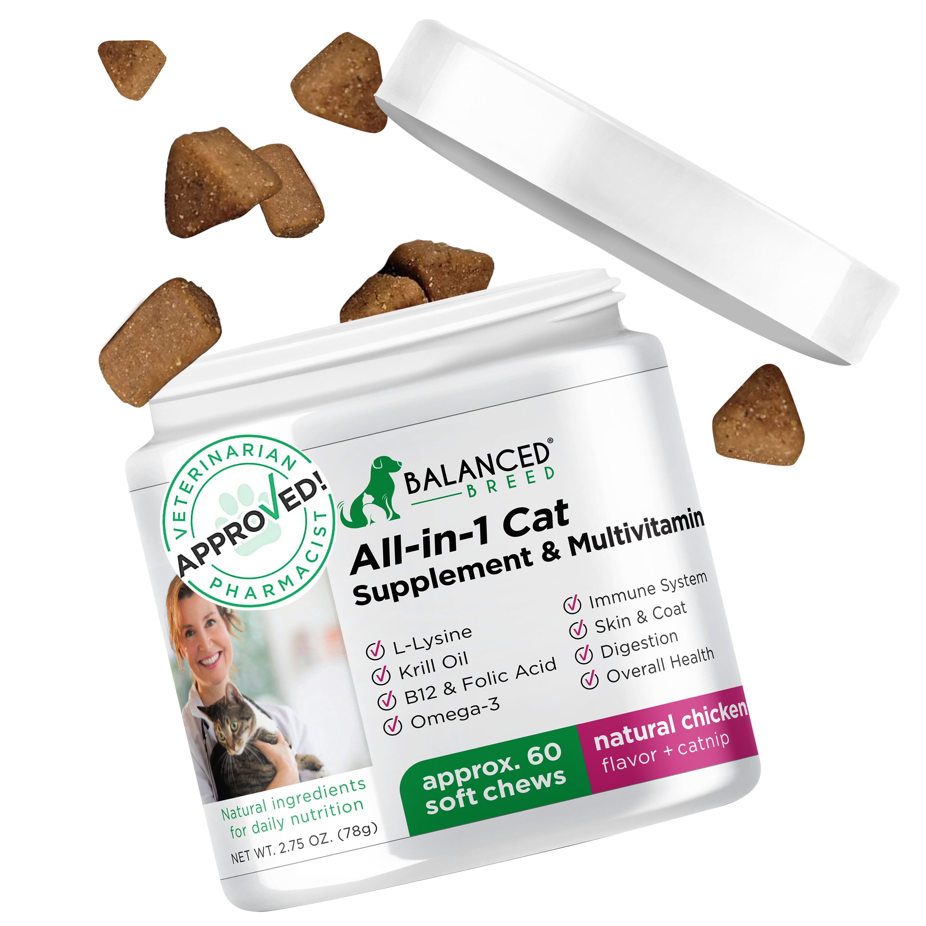 Balanced Breed Veterinarian Pharmacist Approved LLysine Cats