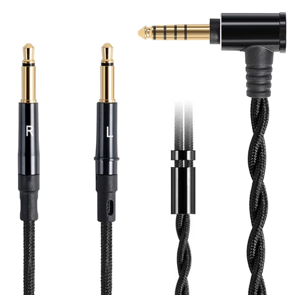 Balanced Cable Replacement for Hman Sundara HE4XX,HE400SE,Meze 99 Classics,Denon AH-D7200 Headphones,4.4mm to Dual 3.5mm Works on WM1A,NW-ZX505 Digital Music Players(4.4mm)