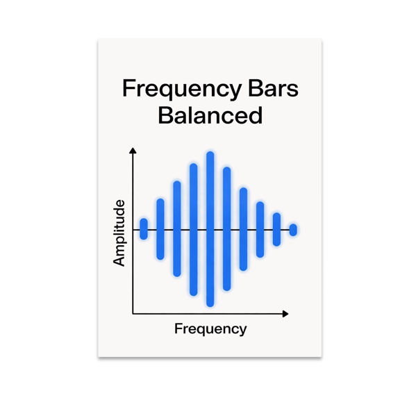 Balanced Frequency Bars Diagram - Signal Processing Professional - 13x19 Poster Print