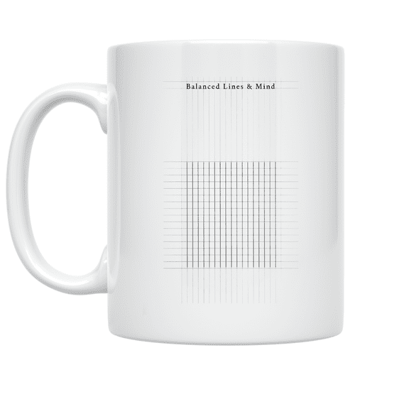 Balanced Lines & Mind - Minimalism Enthusiast - 11 oz Ceramic Coffee Mug