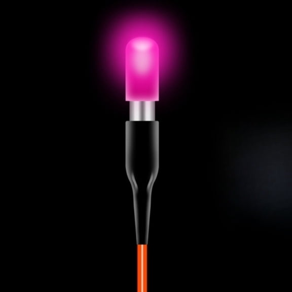 Balanced Sensitivity LED Fishing Float with Bright Light Output for Night Angling and Easy Line Management (1PCS-Pink)