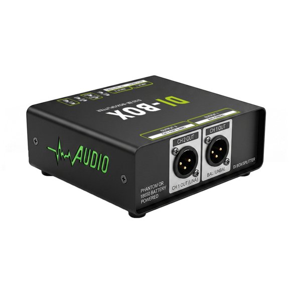 Balanced Signal Box with 1/4 Inputs and XLR Output for Music Gear Di Box