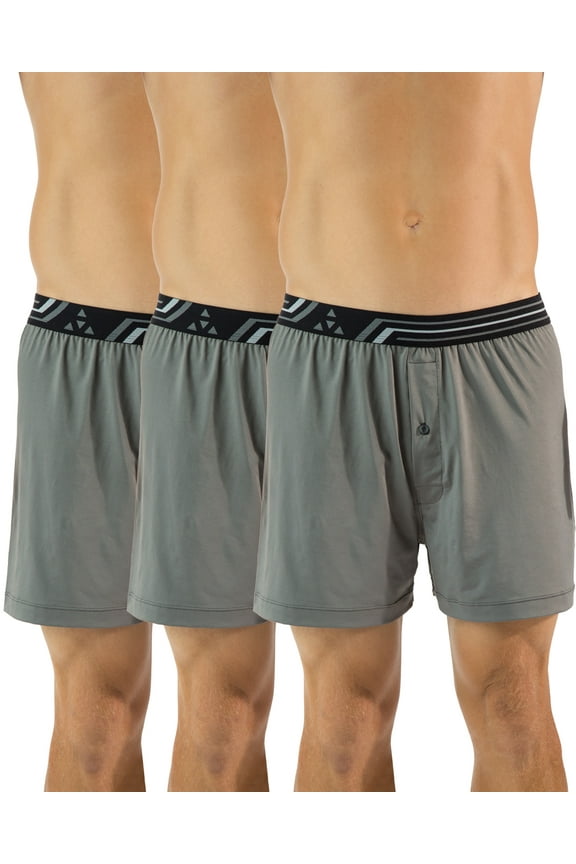 Men's Active Performance Boxer Shorts 3 Pack