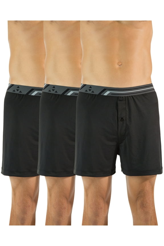 Men's Active Performance Boxer Shorts 3 Pack