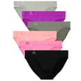 thumbnail image 1 of Balanced Tech Women's 6 Pack Seamless Low-Rise Bikini Panties - Prism - X-Large, 1 of 5