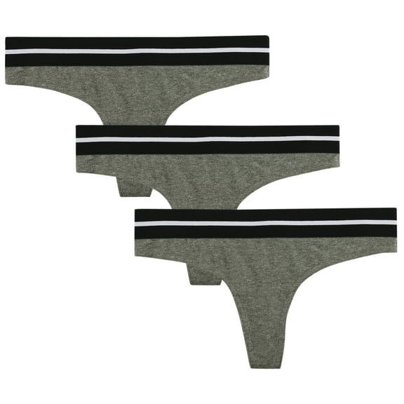 Balanced Tech Women's Active Cotton Thongs Panty 3 Pack