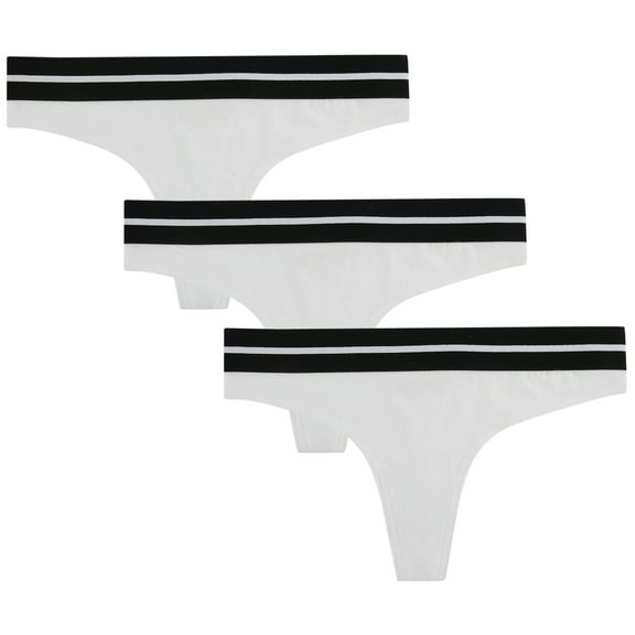 Balanced Tech Women's Active Cotton Thongs Panty 3 Pack