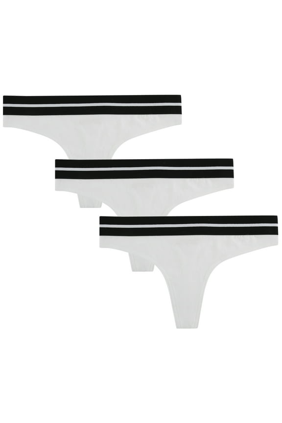Women's Active Cotton Thongs Panty 3 Pack