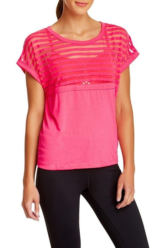 Women's Burntout Stripe Crew Neck Tee