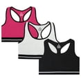 thumbnail image 1 of Balanced Tech Women's Cotton Racerback Sports Bra 3 Pack, 1 of 1