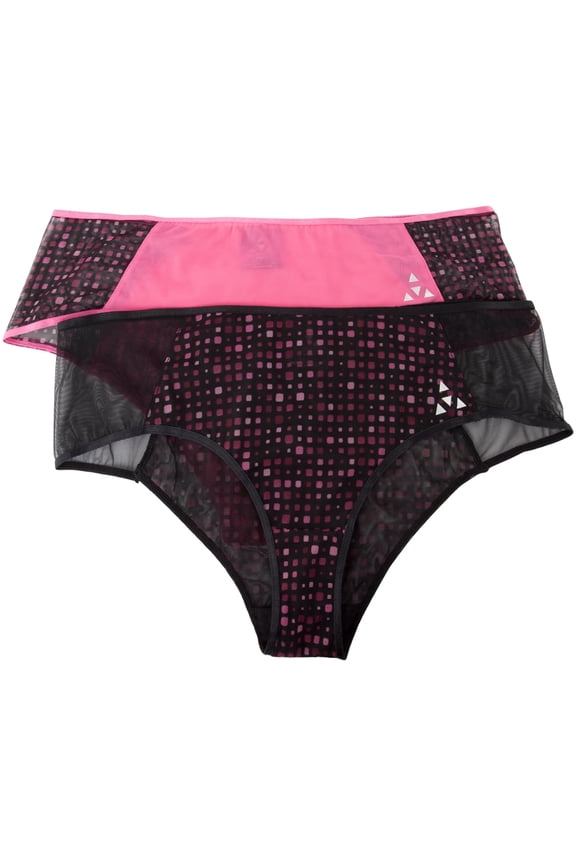 Women's Printed Mesh Hipster Panty 2 Pack