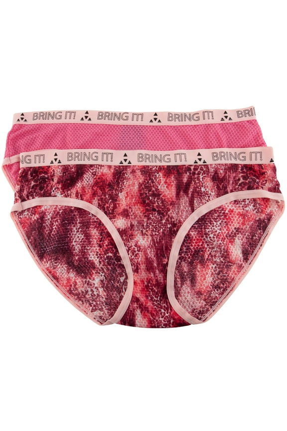 Women's Printed Micro-Mesh Bikini Panty 2 Pack