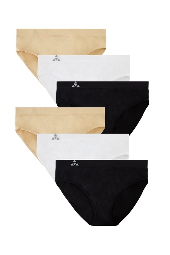 Women's Seamless Bikini Panties 6-Pack Assorted