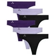 thumbnail image 1 of Balanced Tech Women's Seamless Thong Panties 6-Pack - Blackberry/Tulip Assorted - Large, 1 of 2