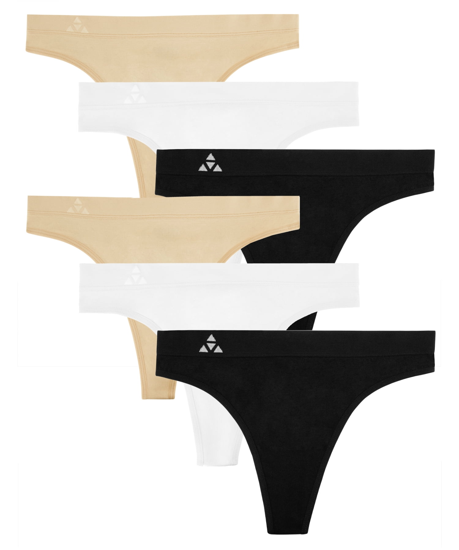 Balanced Tech Women's Seamless Thong Panties 6-Pack 