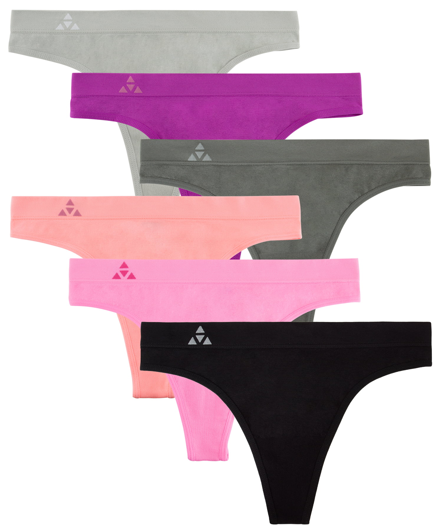 Balanced Tech Women's Seamless Thong Panties 6-Pack 