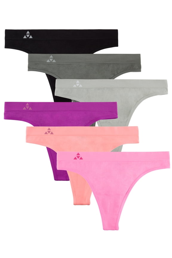 Women's Seamless Thong Panties 6-Pack