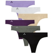 Balanced Tech Womens Seamless Thong Panties 6-Pack