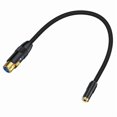 thumbnail image 1 of Balanced XLR Female To 3.5mm TRS Jack Stereo Audio Cable XLR to 1/8 Female Adapter for Professional Sound Equipment, 1 of 11