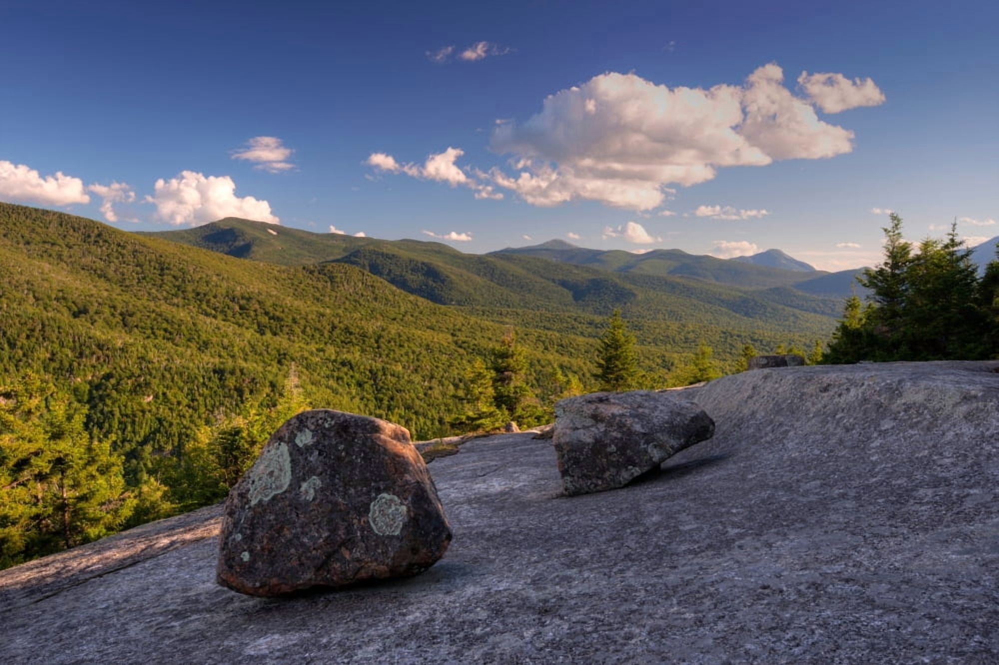 Balanced rocks on Pitchoff Mountain Adirondack Park New York State USA Canvas Art - Panoramic Images (36 x 12)