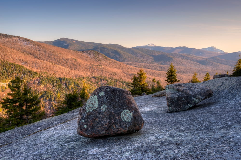 Balanced rocks on Pitchoff Mountain Adirondack Park New York State USA Canvas Art - Panoramic Images (36 x 12)