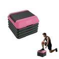 thumbnail image 1 of Balancefrom 16-inch Aerobic Step Platform, Adjustable Fitness Stepper with 4 Adjustable Step Risers, Aerobics Stepper Workout Stepper for Aerobic Strength and Training in Home Gym, Pink, 1 of 8