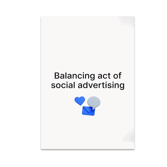 Balancing Act of Social Advertising - Marketing Enthusiast - 13x19 Poster Print