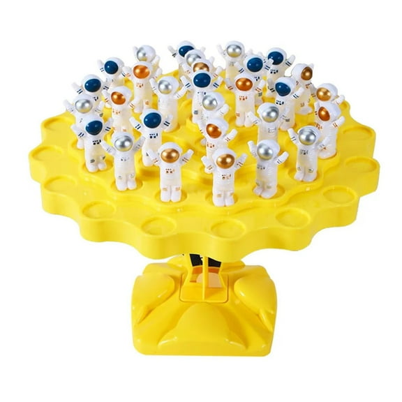 Balancing Astronaut Tree Game Set Stacking Challenge for Strategy Training and Logic Development Desktop Board Activity, Yellow