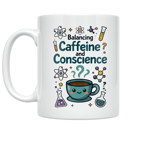 Balancing Caffeine and Conscience - STEM Enthusiast - 11 oz Ceramic Coffee Mug