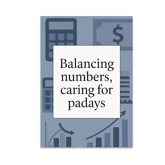 Balancing Numbers Caring for Paydays - Finance Professional - 13x19 Poster Print
