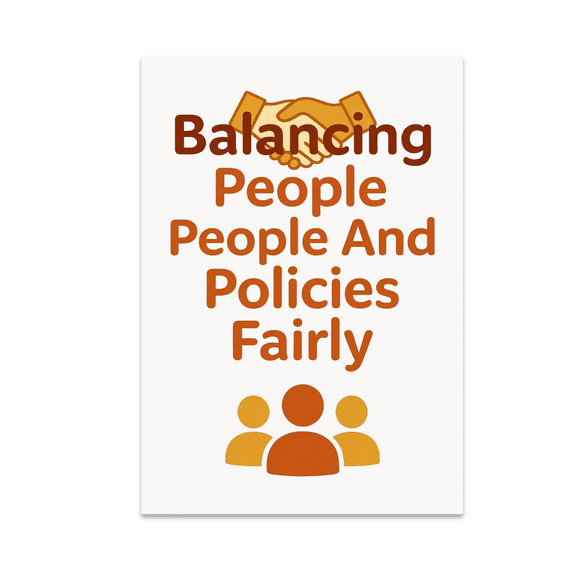 Balancing People And Policies Fairly - HR Manager - 13x19 Poster Print