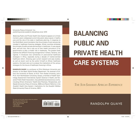 Balancing Public and Private Health Care Systems: The Sub-Saharan African Experience, (Paperback)