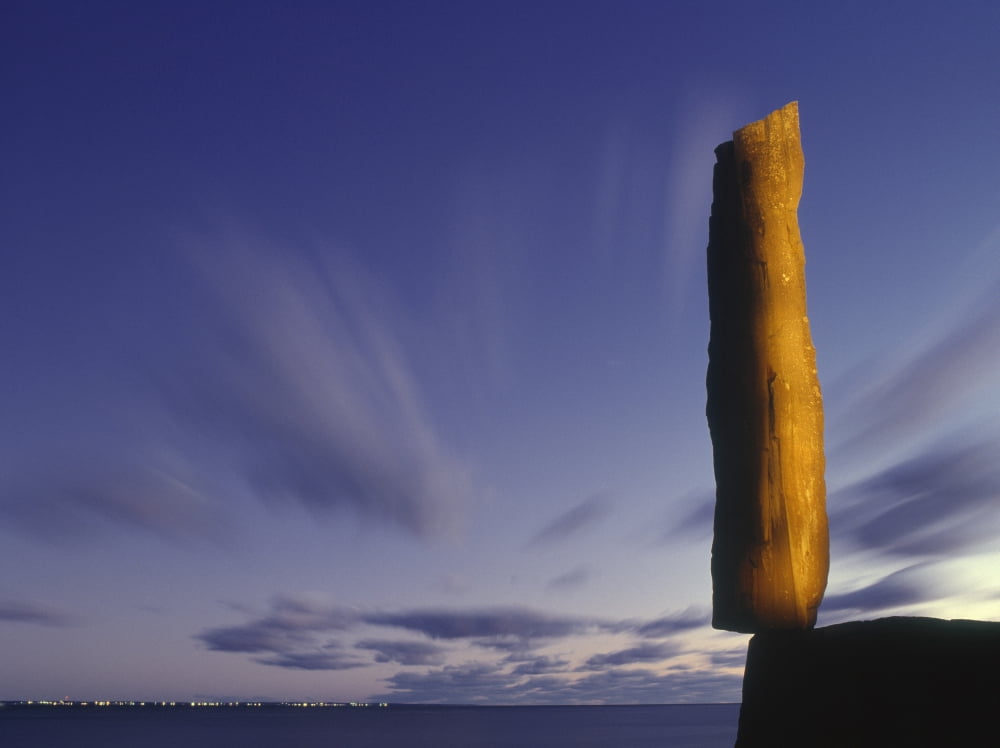 Balancing Rock Nova Scotia Canada Canvas Art - Darwin Wiggett Design Pics (16 x 12)