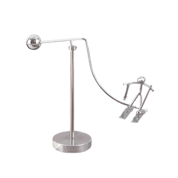 Balancing Sculpture Surf Long Pole Design, Metal Rotating Decor for Home, Office, Dynamic Art