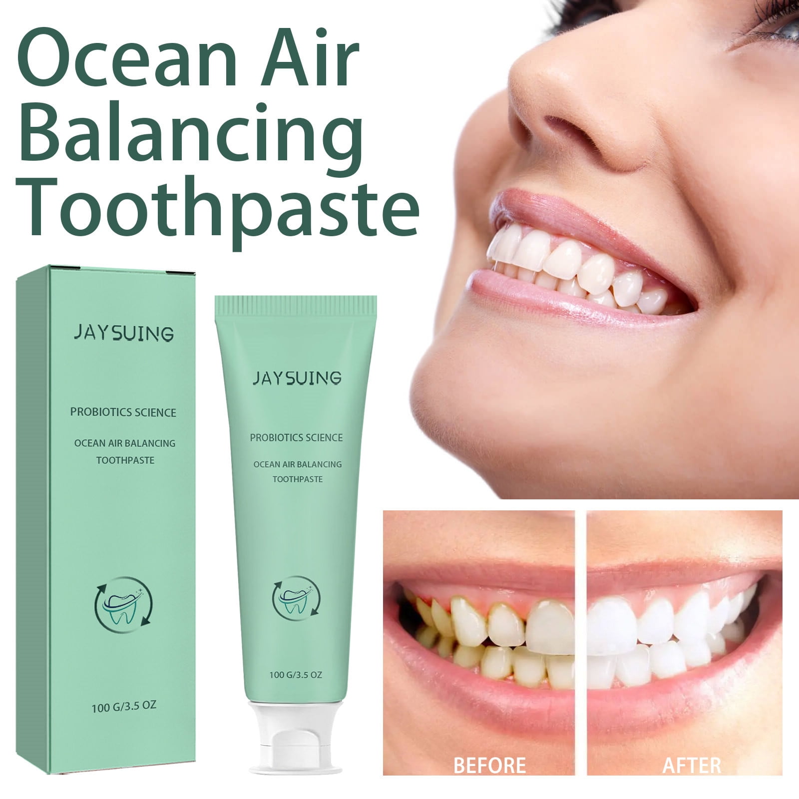 Balancing Toothpaste Fresh Breath White Teeth Probiotic Toothpaste ...