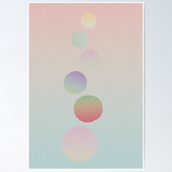 Balancing bubbles - minimal bubbles gradient design UNFRAMED Poster, 8x12