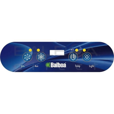 Balboa  4-Button Spa Side Overlay - Jets, Auxiliary, Temperature Control, Light