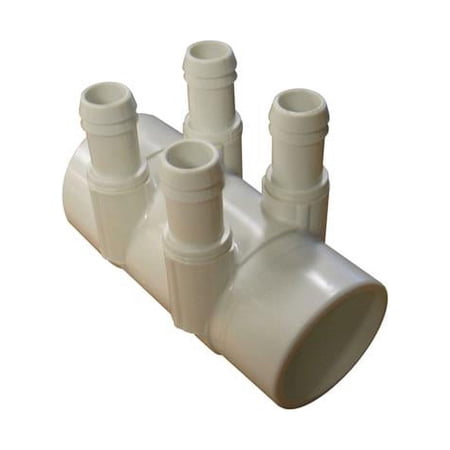 Balboa 53016300 PVC Manifold for Ribbed Barb Ports - 2 in. Slip x 2 in. Spigot x 4.75 in.