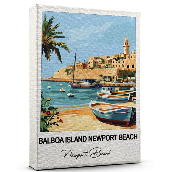 Balboa Island Newport Beach Travel Wall Canvas  Elegant and Cultural Art Print Newport Beach Canvas Print  Ideal Gift for Travel Lovers