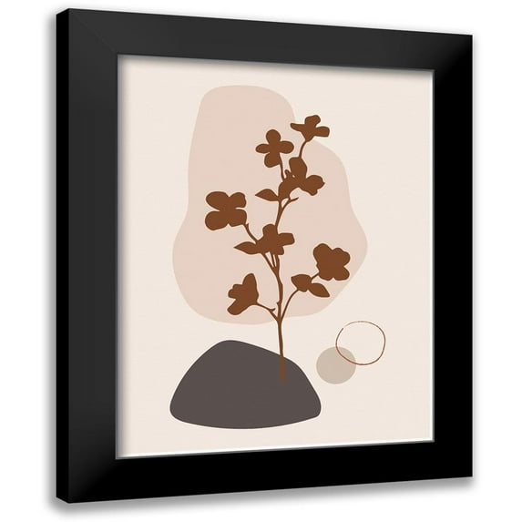 Balbuena, Sabrina 19x24 Black Modern Framed Museum Art Print Titled - Abstract Minimal Flourish Tree