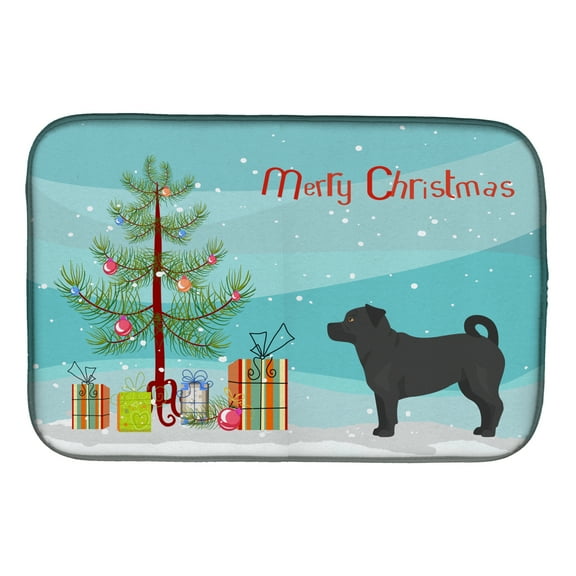 Balck Jug Christmas Tree Dish Drying Mat