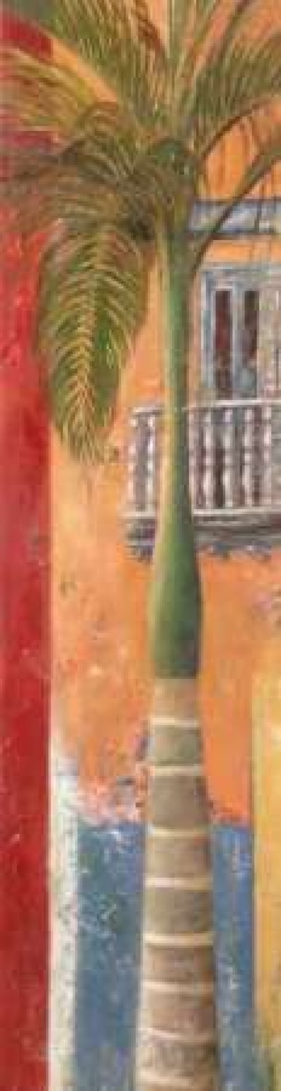 Balcones De Cartagena II Canvas Art - Patricia Pinto (12 x 36)
