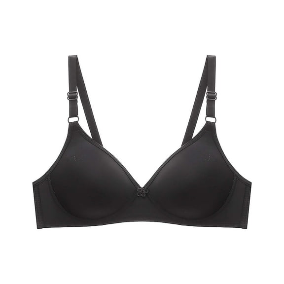 Balconette Bra, Comdrip High Support Bras for Women Adjustable Strap Full Coverage Up Bras Comfortable No Underwire Wireless Bras Lightly Lined Bra Black 34