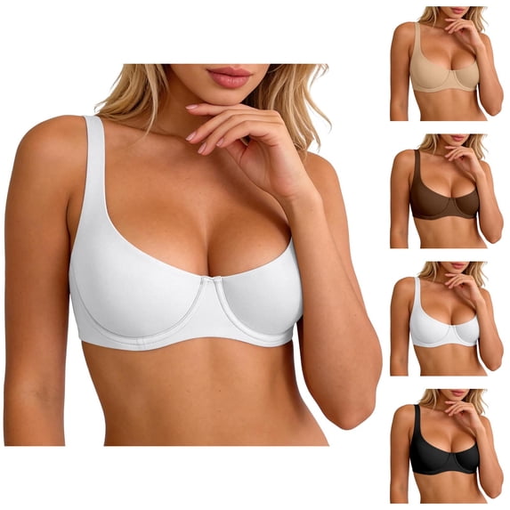 Balconette Bras for Women Comfortable Underwire Push Up Demi Bra
