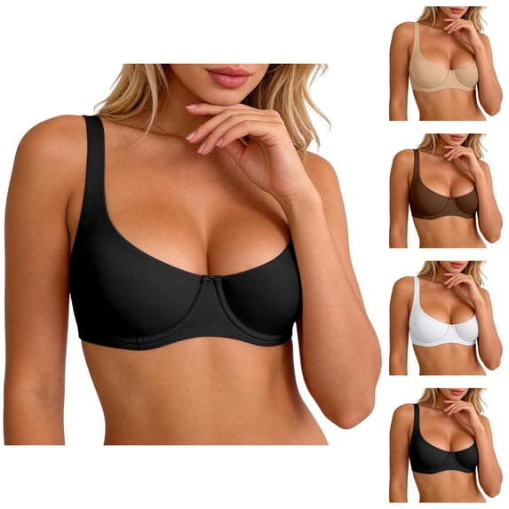 Balconette Bras for Women Comfortable Underwire Push Up Demi Bra