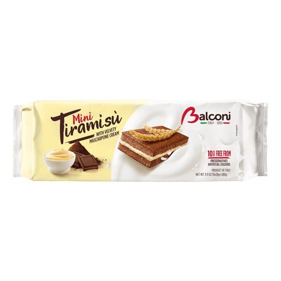 Balconi Mini-Tiramisu Snack Cakes BCF26 - 10 cakes per pack