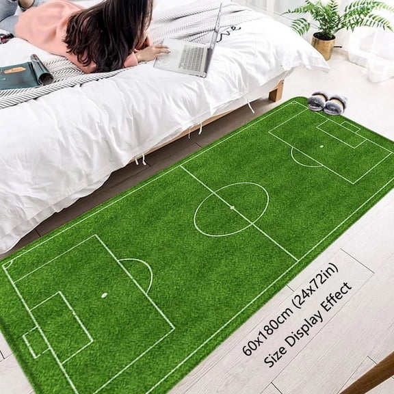 Balcony Carpet Football Field Living Room Rugs Foot Carpets Entrance Doormat Rugby Rug Floor Mats Non-slip Mat Home Kitchen