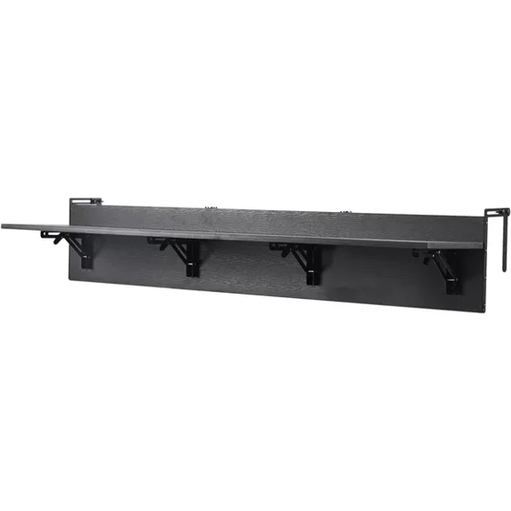 Balcony Hanging Table 12x59 Inch Folding Railing Table Outdoor Balcony Bar Table 50 lbs Loading Fits 1 to 5.9 Inch Railings Patio Deck Serving Table