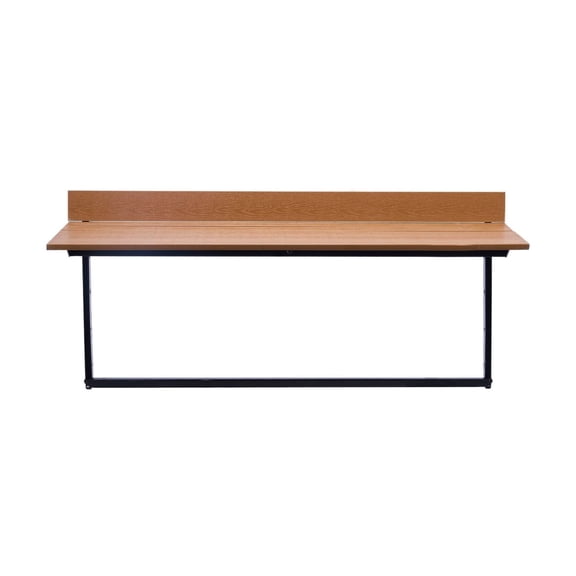 Balcony Hanging Table, 15x39in Folding Railing Table, Outdoor Patio Bar Table, Adjustable Height, Fits 1-5.3" Railings, Space Saving Design
